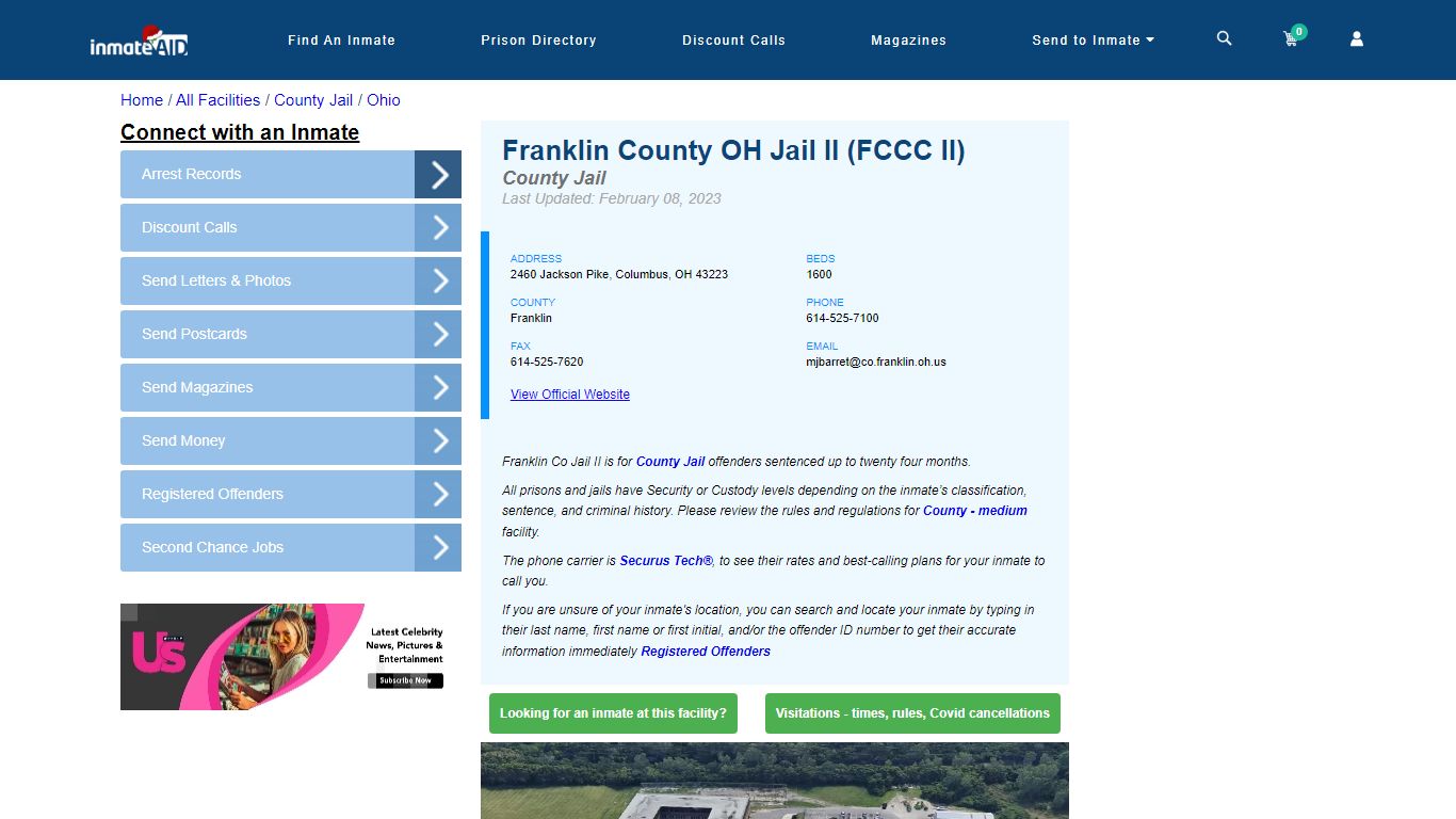 Franklin County OH Jail II (FCCC II) - Inmate Locator - Columbus, OH